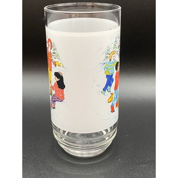 Vintage Ronald McDonalds Winter Snowman Christmas Collectible Drinking Glass - Picture 4 of 9